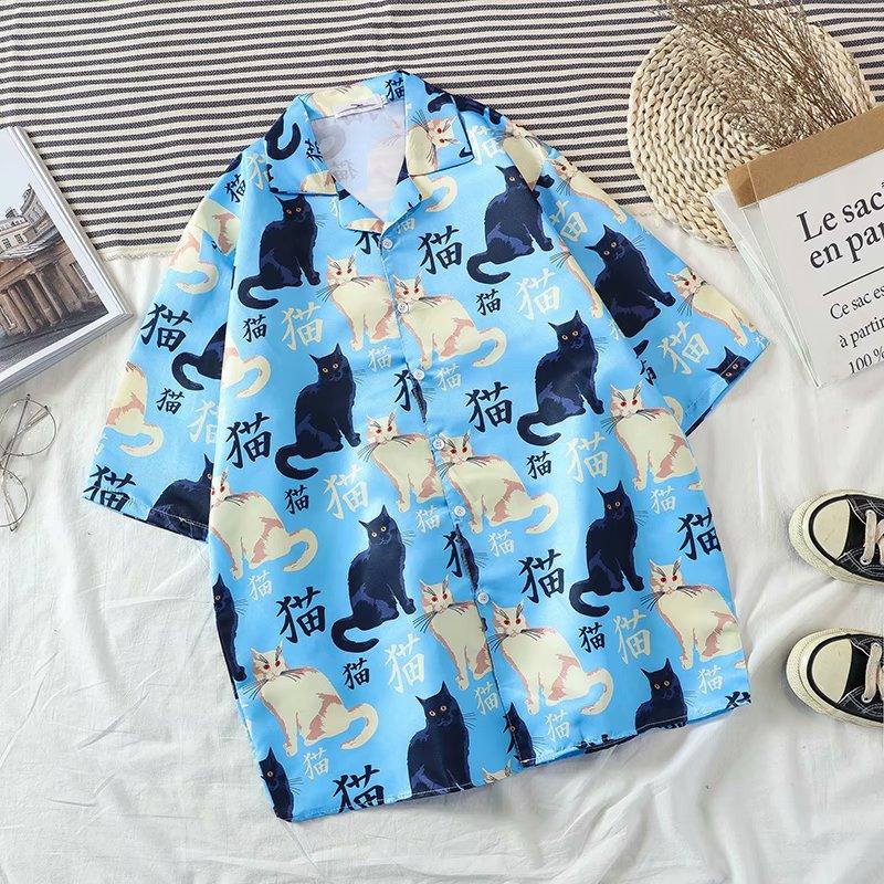 Aloha Cat Hawaiian Shirt - KittyNook Cat Company