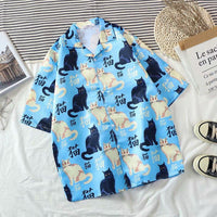 Thumbnail for Aloha Cat Hawaiian Shirt - KittyNook Cat Company