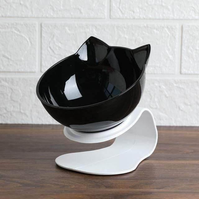 Anti-Vomiting Orthopedic Cat Bowl Pet Bowls, Feeders & Waterers KittyNook Single Black Bowl  