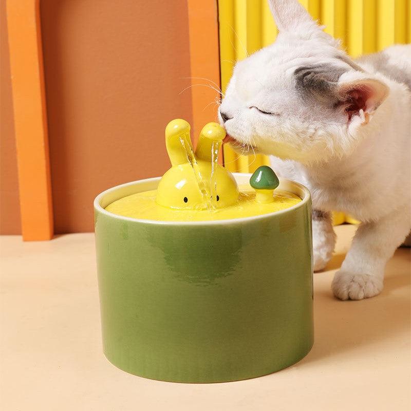 Bunny Flow Ceramic Cat Water Fountain - KittyNook Cat Company