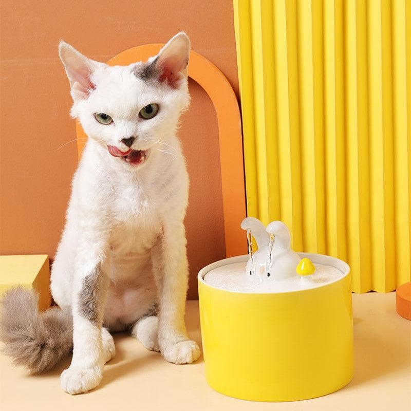 Bunny Flow Ceramic Cat Water Fountain - KittyNook Cat Company