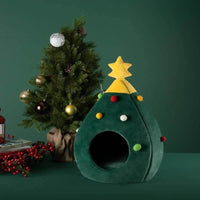 Thumbnail for Cat Christmas Tree Cave Bed - KittyNook
