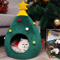 Thumbnail for Cat Christmas Tree Cave Bed - KittyNook