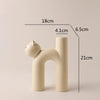 Load image into Gallery viewer, Cat Head White Flower Vase - KittyNook Cat Company