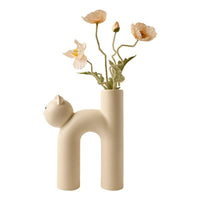 Thumbnail for Cat Head White Flower Vase - KittyNook Cat Company