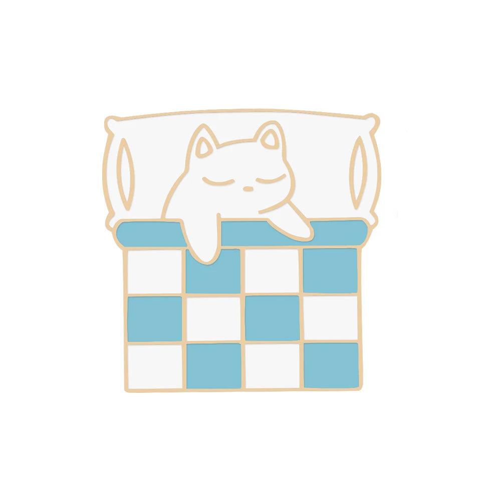 Cat n' Book Enamel Pin  KittyNook Cat Company Sleeping Cat  