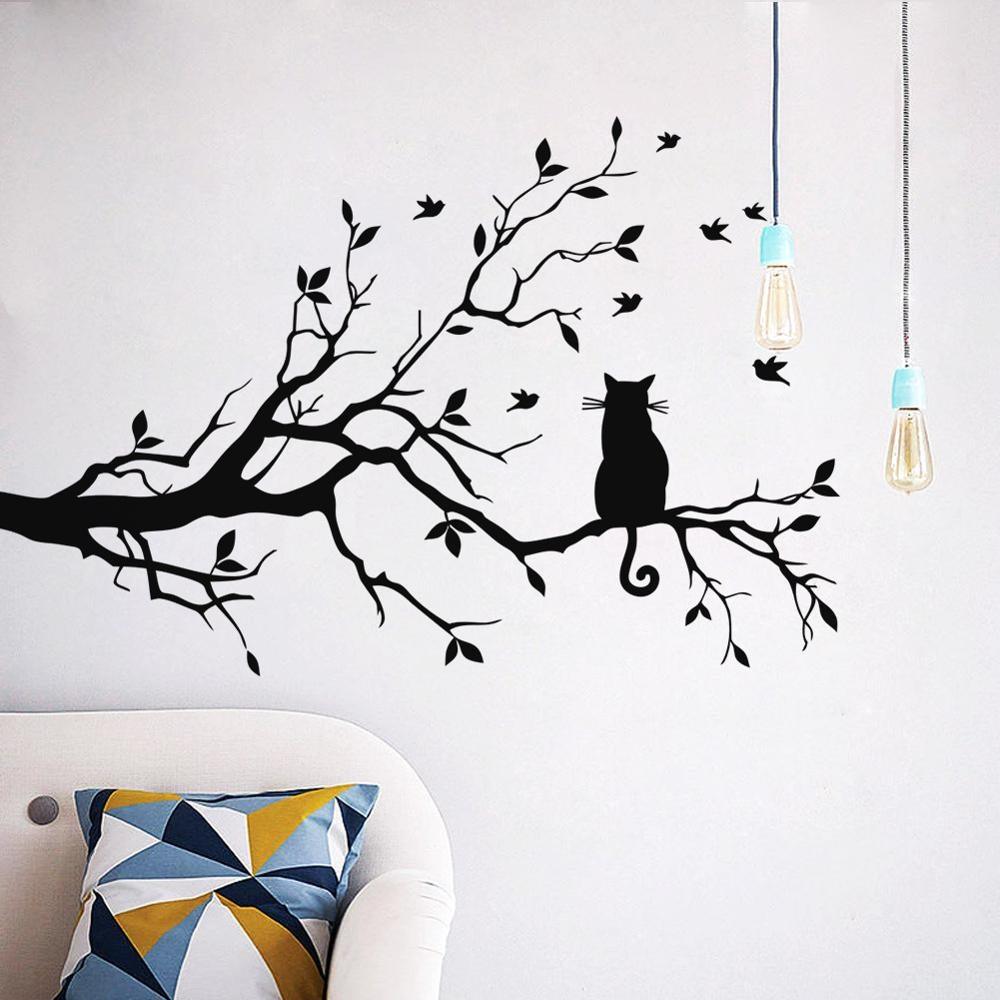 Cat-On-A-Tree Decal Home Decor Decals KittyNook Cat Company   