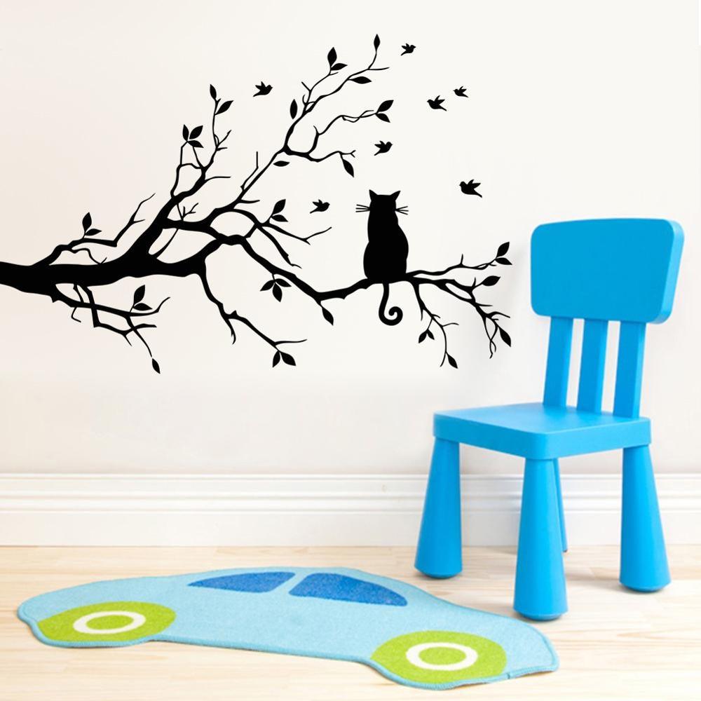 Cat-On-A-Tree Decal Home Decor Decals KittyNook Cat Company   