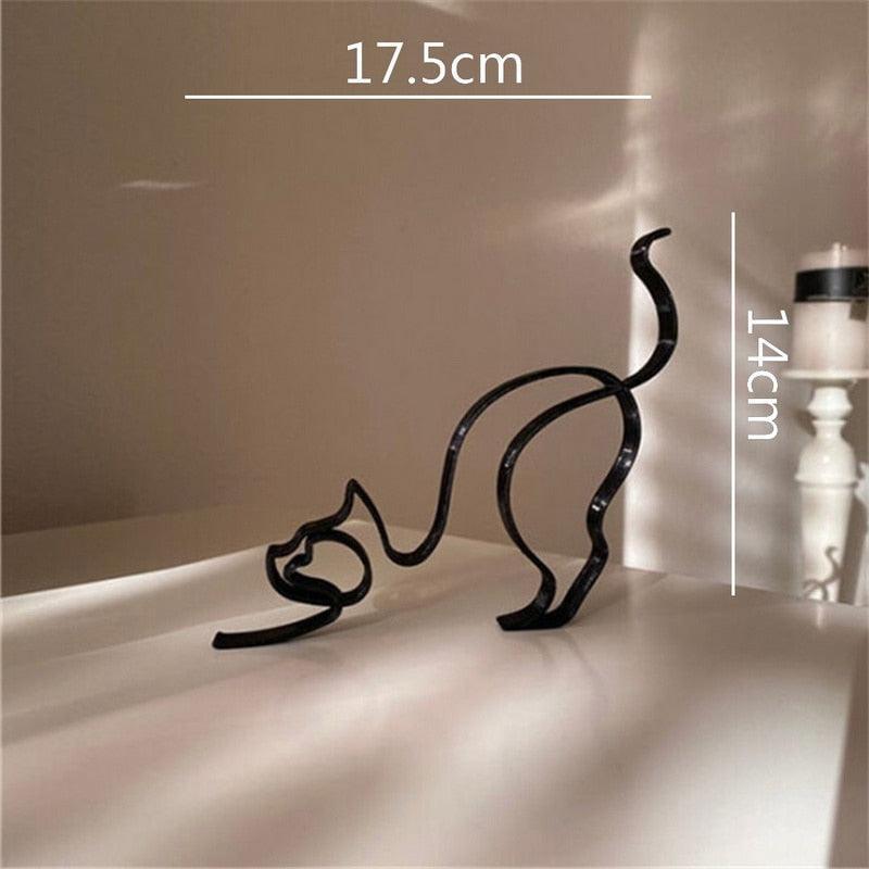 Cat Silhouette Metal Sculpture - KittyNook Cat Company