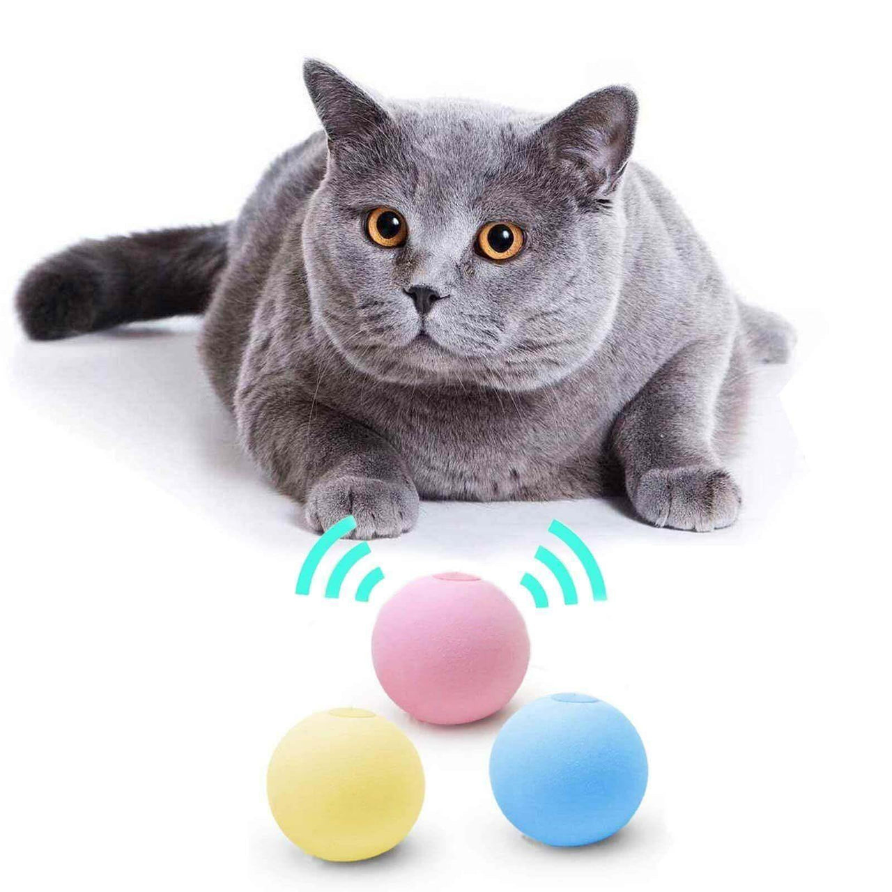 Catnip Training Ball Smart Cat Toy With Sound Cat Toys KittyNook   