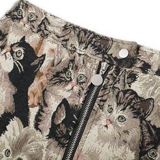 Cats All Around Vintage Skirt - KittyNook Cat Company