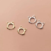 Thumbnail for Cats On Silver Hoop Earrings Earrings KittyNook Cat Company   