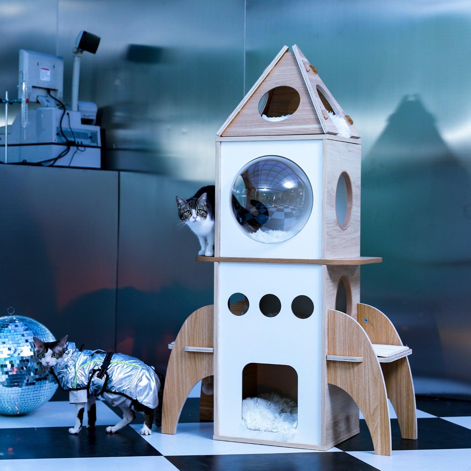 Catstronaut Cat Tower for Large Cats - KittyNook Cat Company