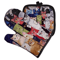 Thumbnail for Catto Oven Mitt and Potholder Set - KittyNook Cat Company