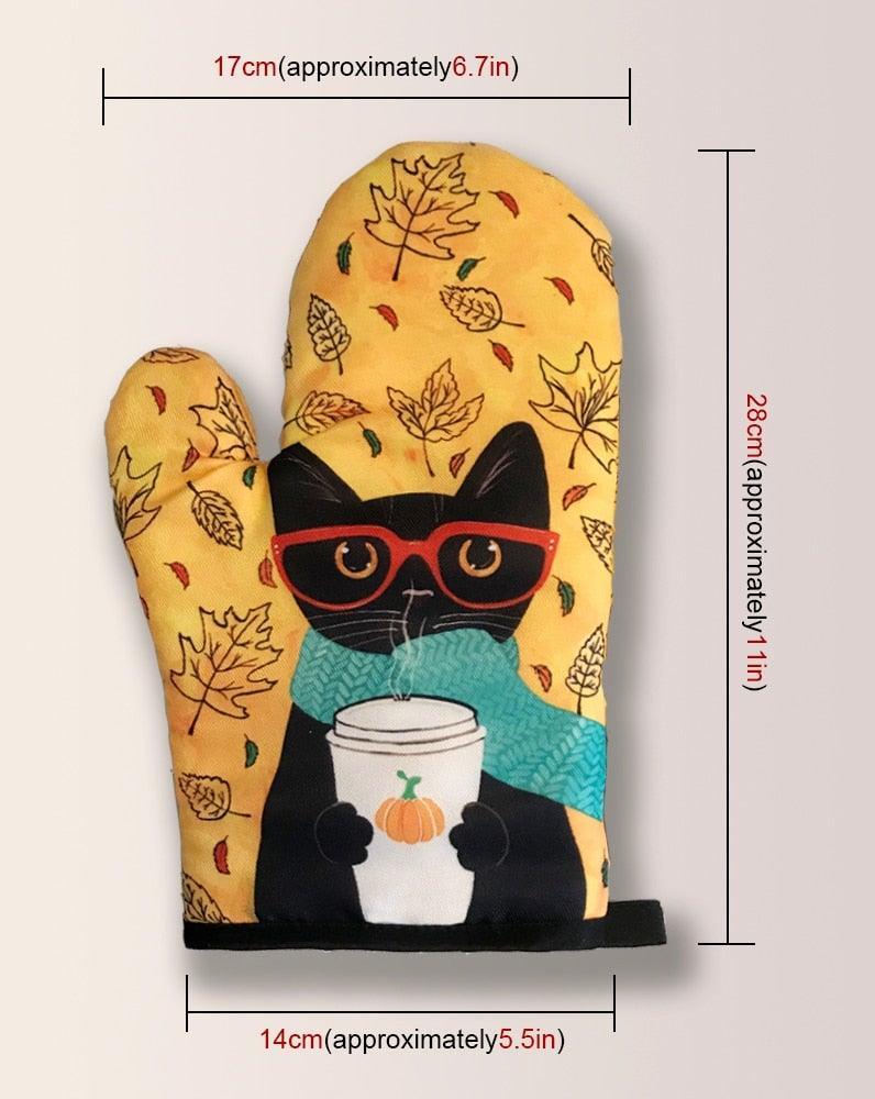 Catto Oven Mitt and Potholder Set - KittyNook Cat Company