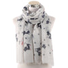 Load image into Gallery viewer, Catty White Cotton Scarf - KittyNook Cat Company