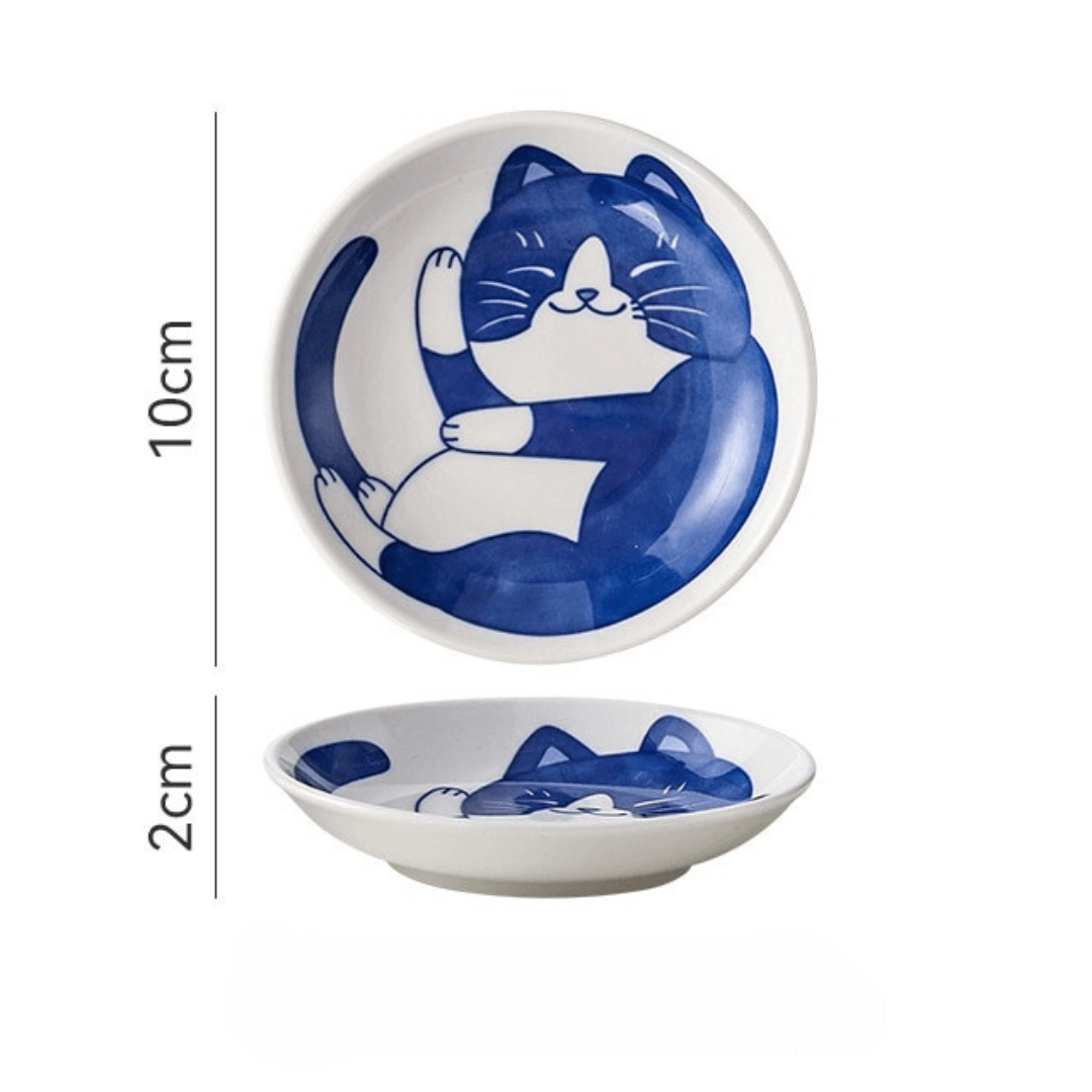 Catzenware Japanese Inspired Porcelain Bowl Bowls KittyNook Cat Company Style C  