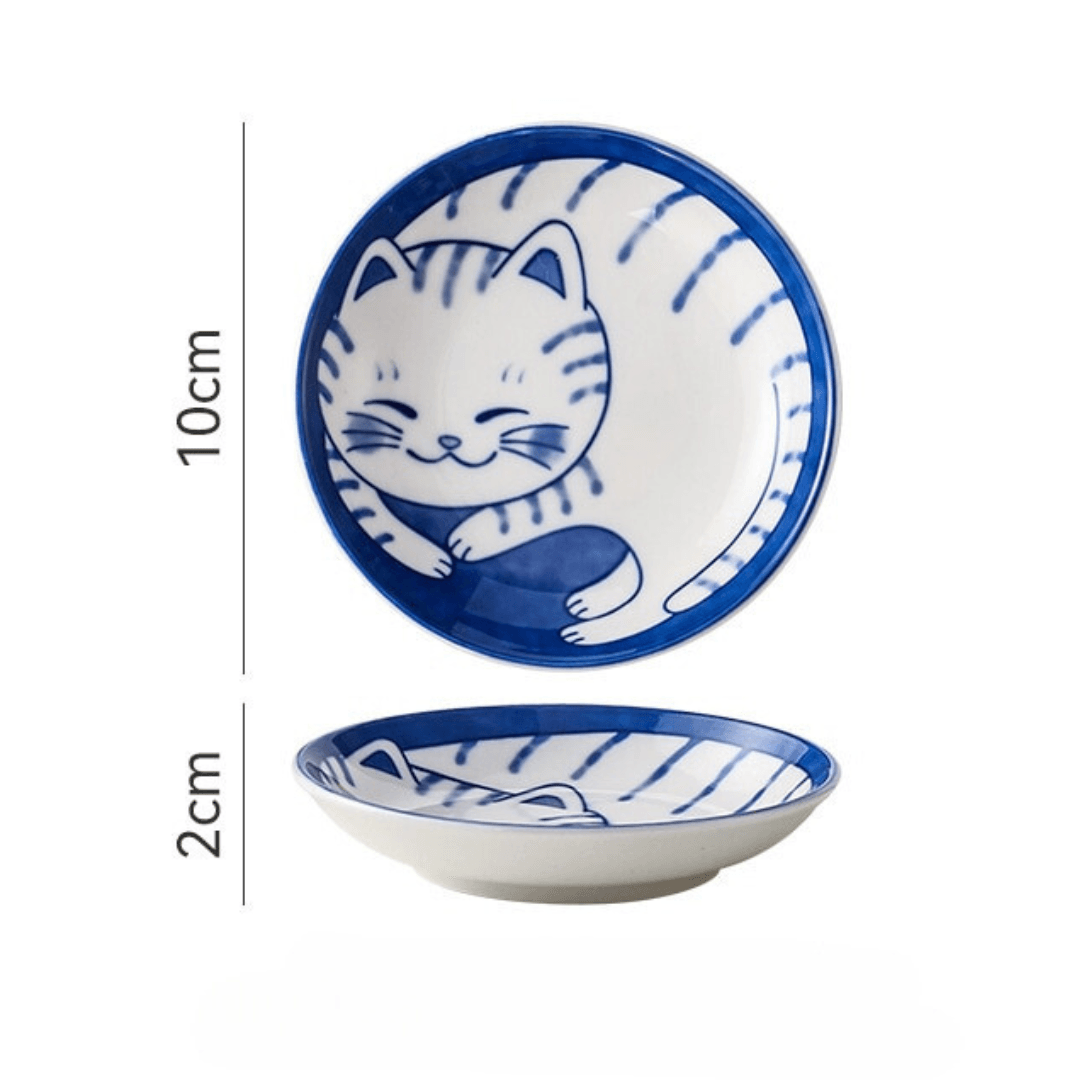 Catzenware Japanese Inspired Porcelain Bowl Bowls KittyNook Cat Company Style B  