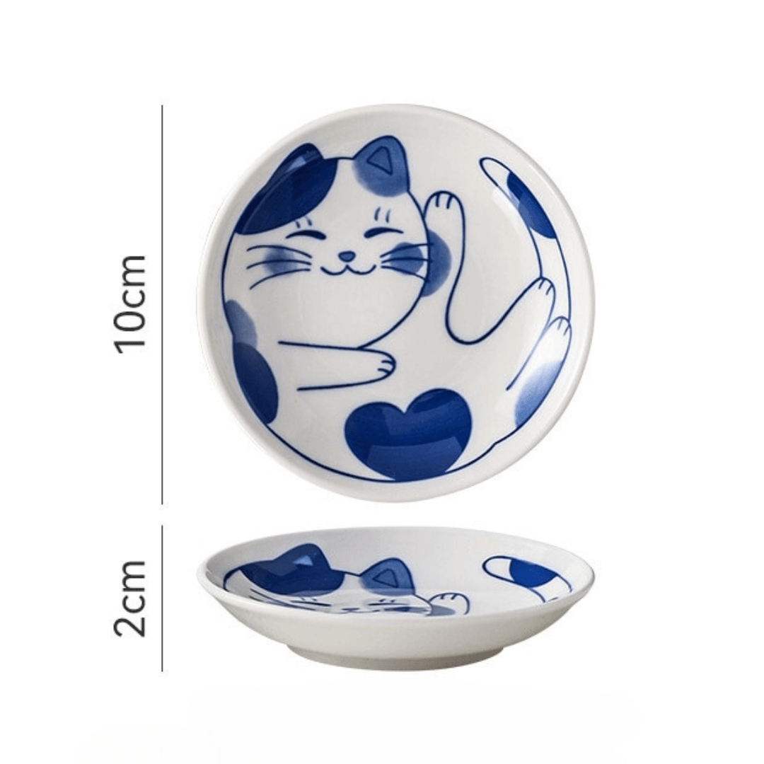 Catzenware Japanese Inspired Porcelain Bowl Bowls KittyNook Cat Company Style D  