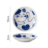 Thumbnail for Catzenware Japanese Inspired Porcelain Bowl Bowls KittyNook Cat Company Style D  