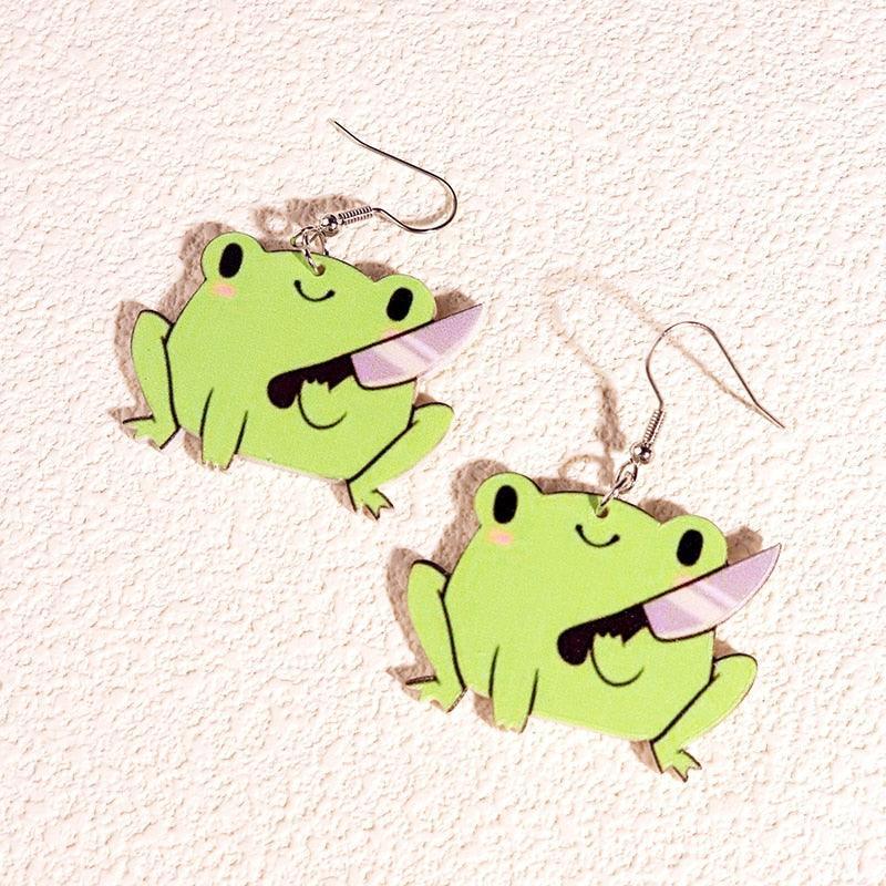 Critter Creatures Long Dangle Earrings - KittyNook Cat Company
