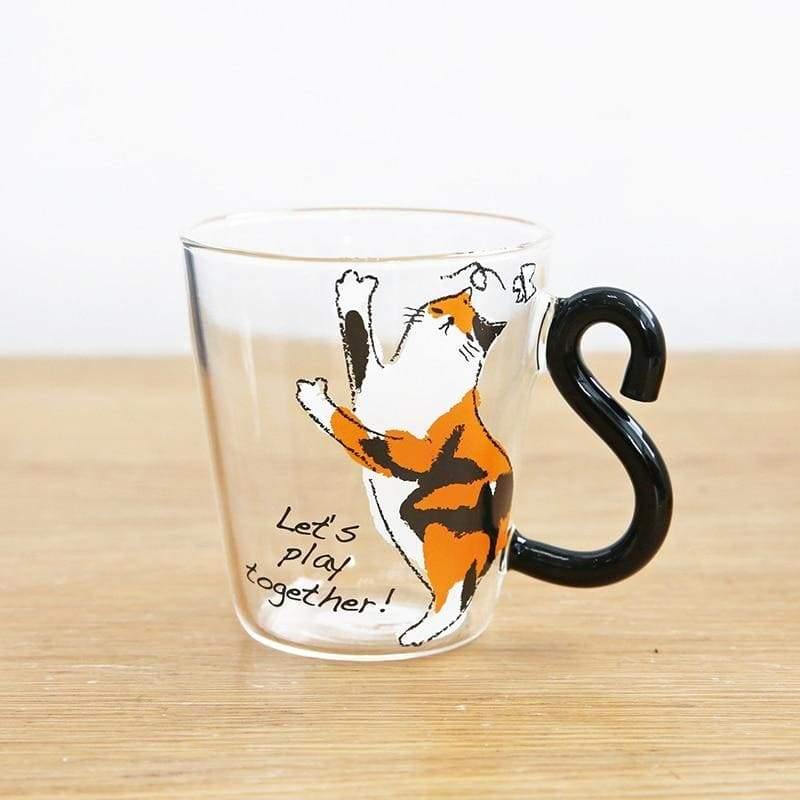 Curly Tail Cat Mug Drinkware KittyNook   