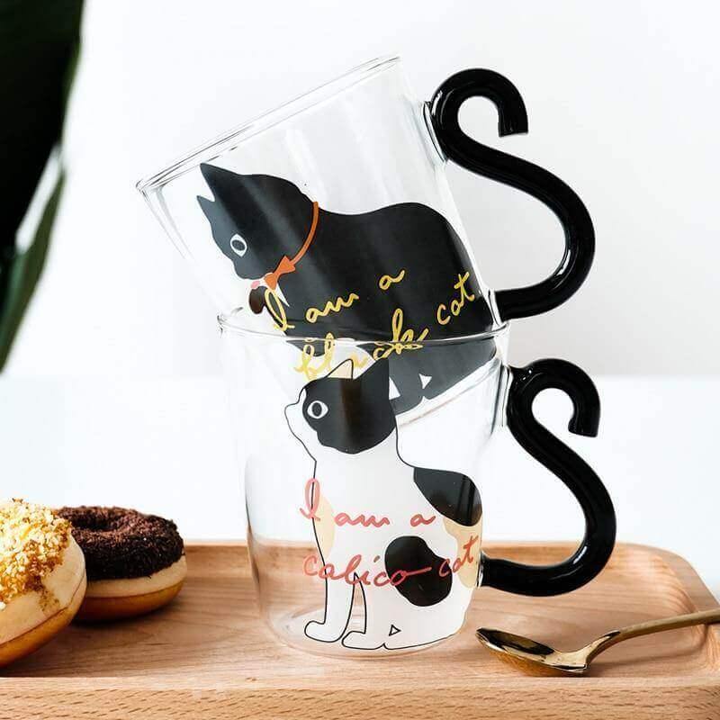 Curly Tail Cat Mug Drinkware KittyNook   