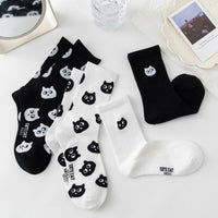 Thumbnail for Cute Cat Cotton Socks - KittyNook