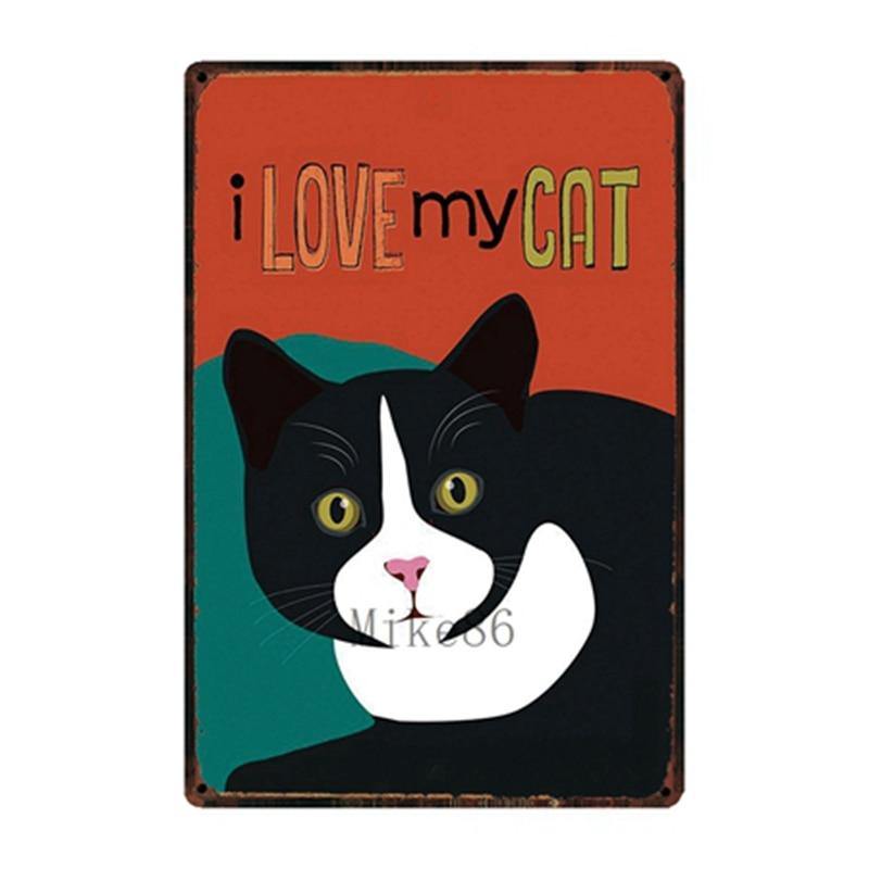 Cutie Catz Vintage Style Cat Poster - KittyNook