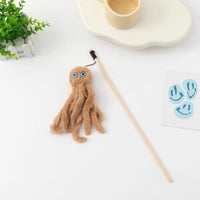 Thumbnail for Da Octopus Cat Stick Toy Cat Toys KittyNook Cat Company Brown  