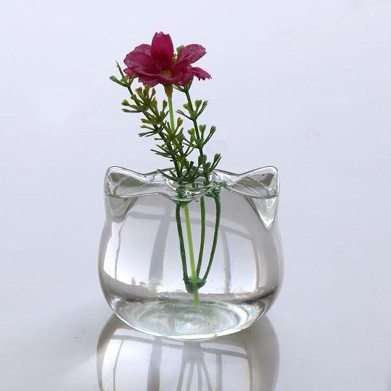 Dainty Glass Cat Vase Vases KittyNook Cat Company Default Title  