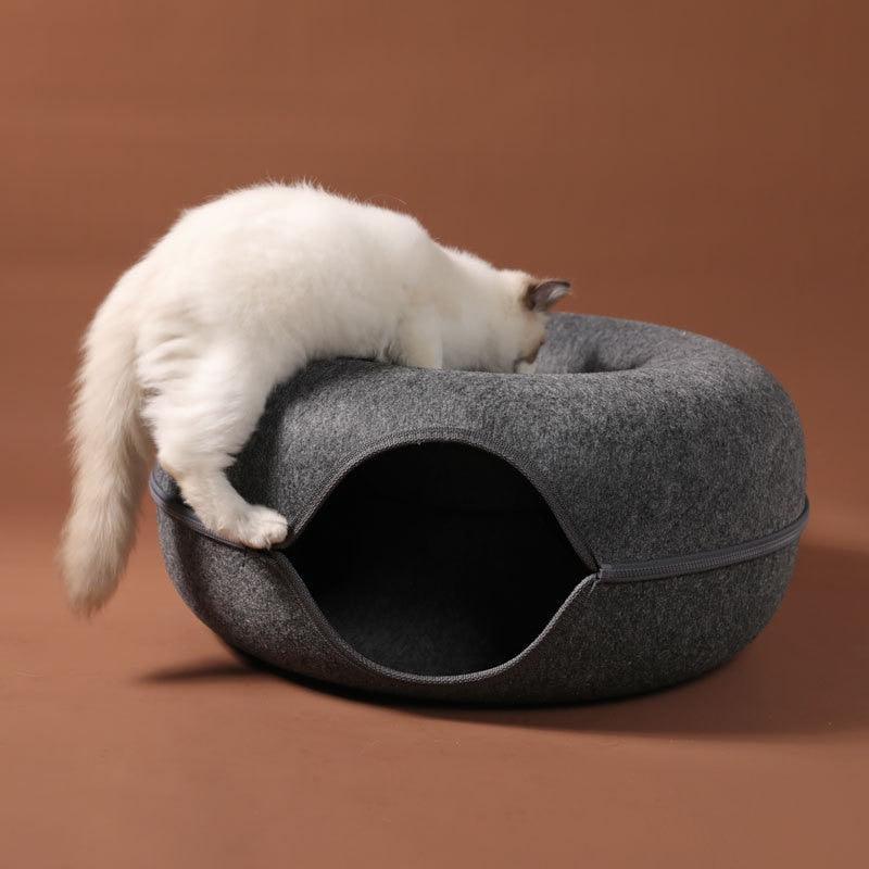Disk-O Felt Cat Tunnel Bed - KittyNook Cat Company