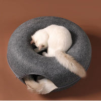 Thumbnail for Disk-O Felt Cat Tunnel Bed - KittyNook Cat Company
