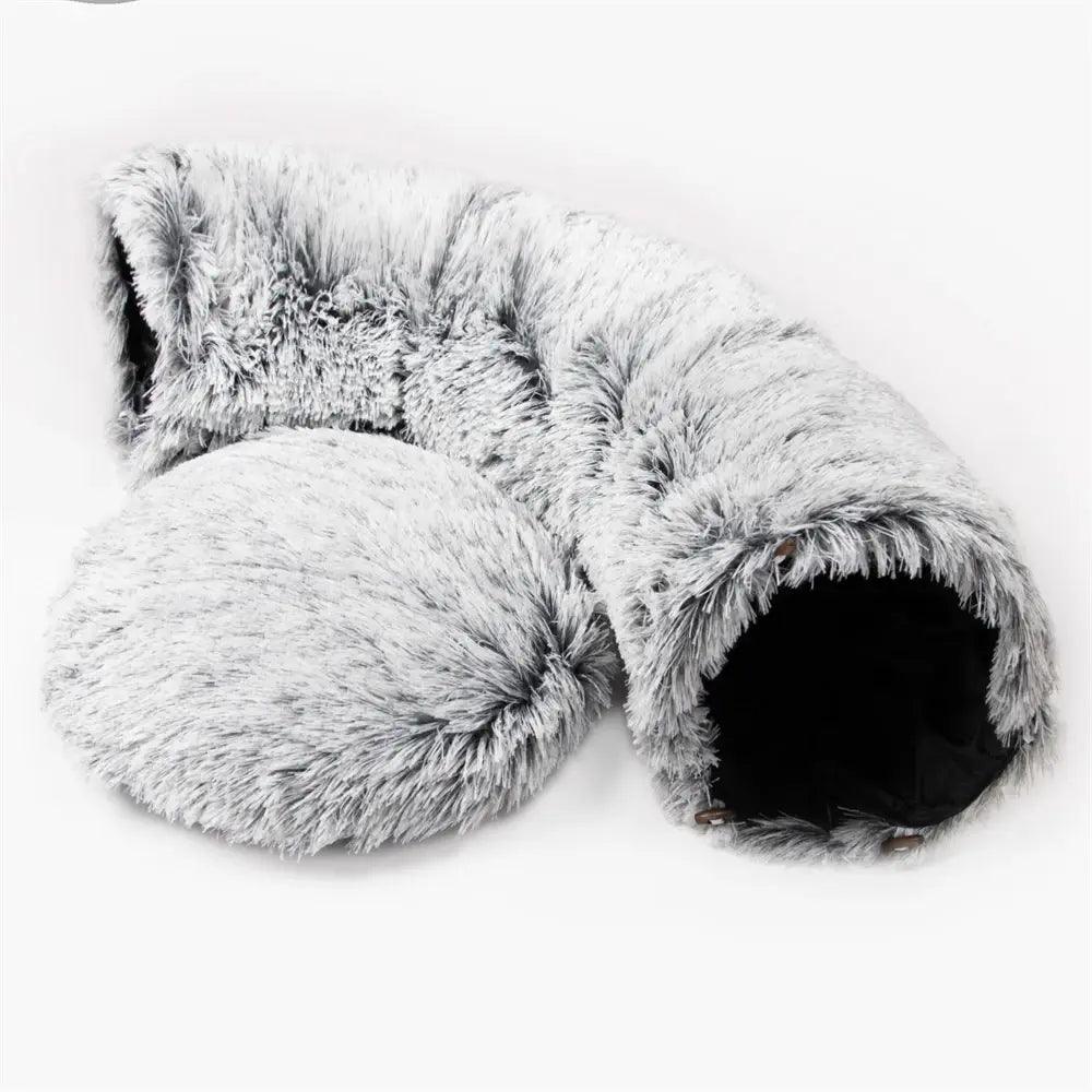 Disk-O Fluffy Cat Tunnel Bed Cat Beds KittyNook Cat Company   