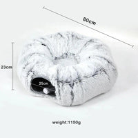 Thumbnail for Disk-O Fluffy Cat Tunnel Bed Cat Beds KittyNook Cat Company   