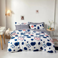 Thumbnail for Dreamland Delights Cat Bedding Set Duvet Covers KittyNook Cat Company Cozy Cows Single (1 Duvet Cover + 1 Flat Bedsheet + 1 Pillowcase) 