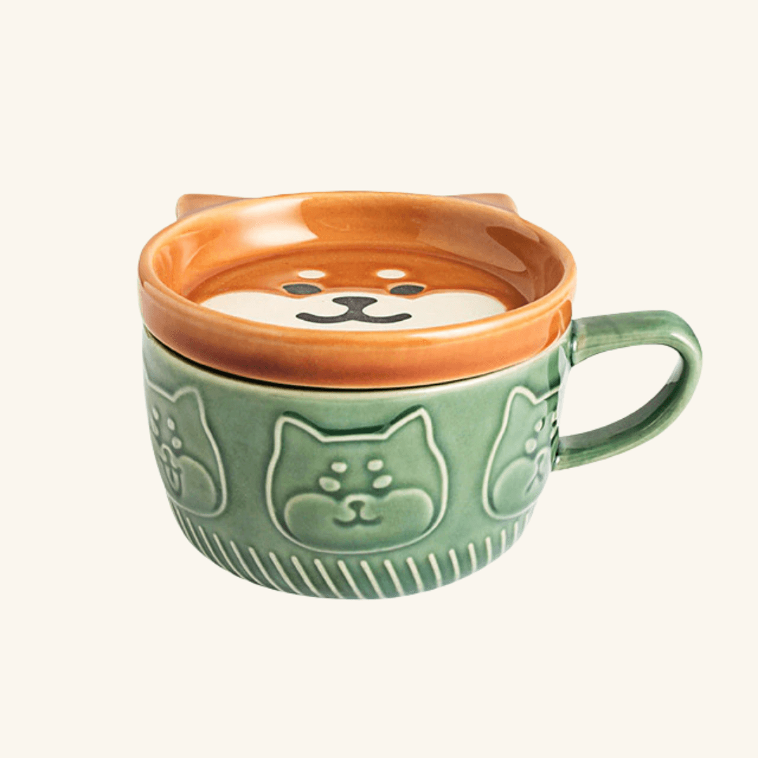Embossed Cats Coffee Mug with Lid - KittyNook Cat Company