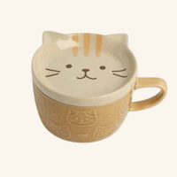 Thumbnail for Embossed Cats Coffee Mug with Lid - KittyNook Cat Company