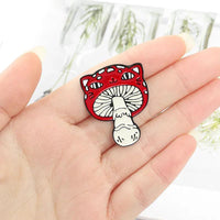 Thumbnail for Feline Face Mushroom Pin Brooches & Lapel Pins KittyNook Cat Company   