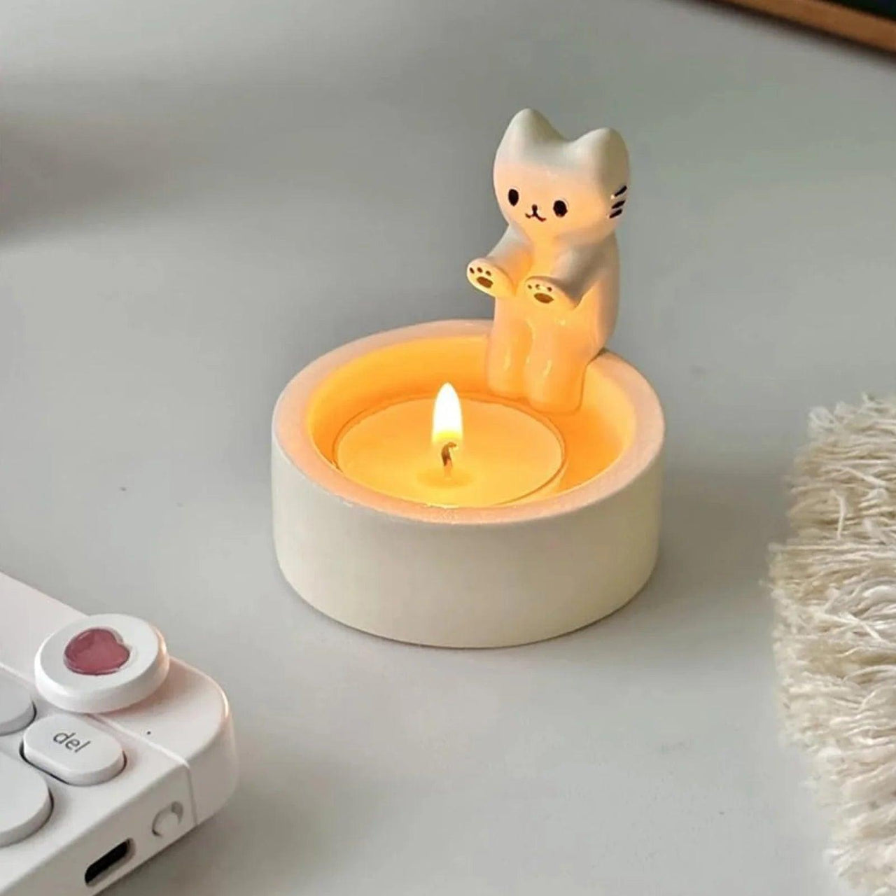 Feline Flame Guardian Candle Holder Candle Holders KittyNook Cat Company   