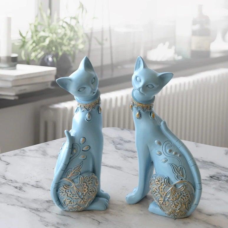 Flower Cat Decorative Resin Statue - KittyNook Cat Company
