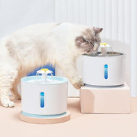 Thumbnail for Flower Cat Water Fountain Pet Bowls, Feeders & Waterers KittyNook Blue  