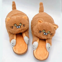 Thumbnail for Fluffy Cat Slippers For Adults Shoes KittyNook Cat Company Ginger 4.5 