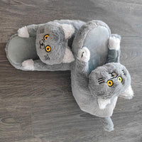 Thumbnail for Fluffy Cat Slippers For Adults - KittyNook Cat Company