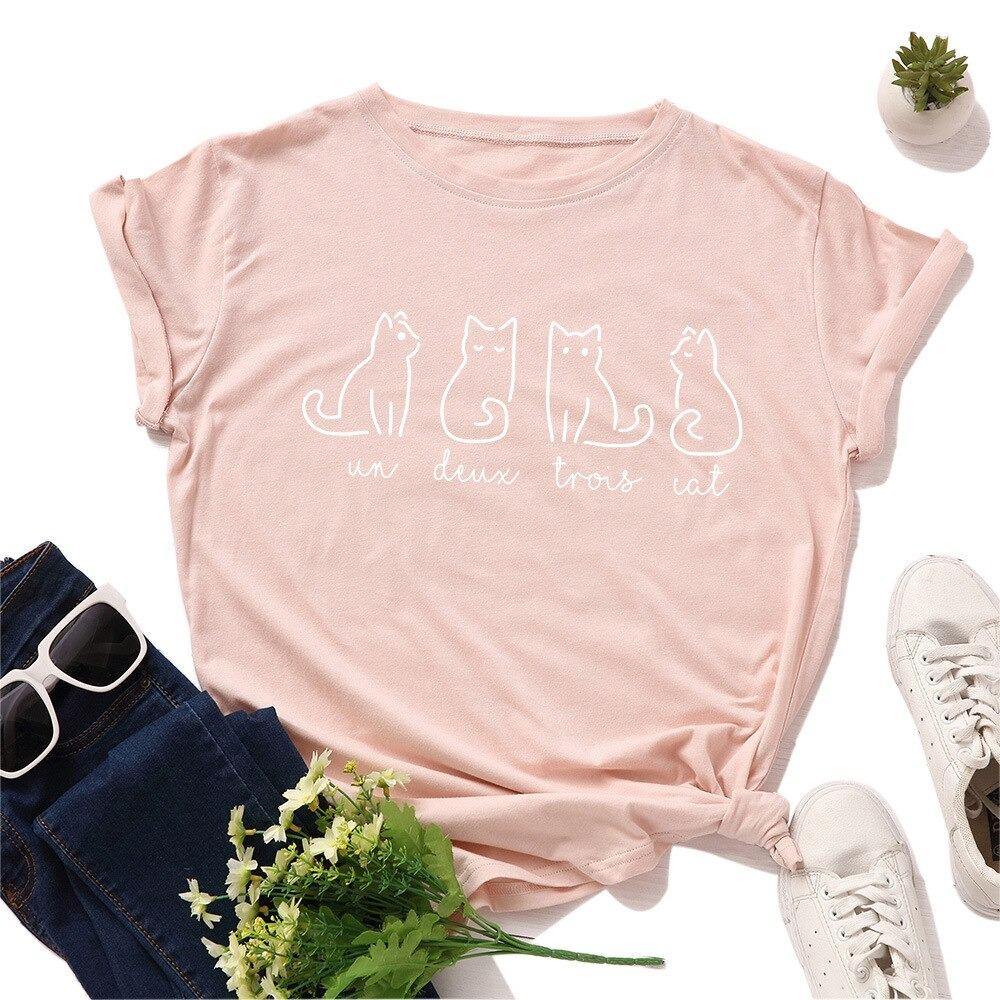 Four Mus-cat-teers Tee Shirts & Tops KittyNook Light Pink S 