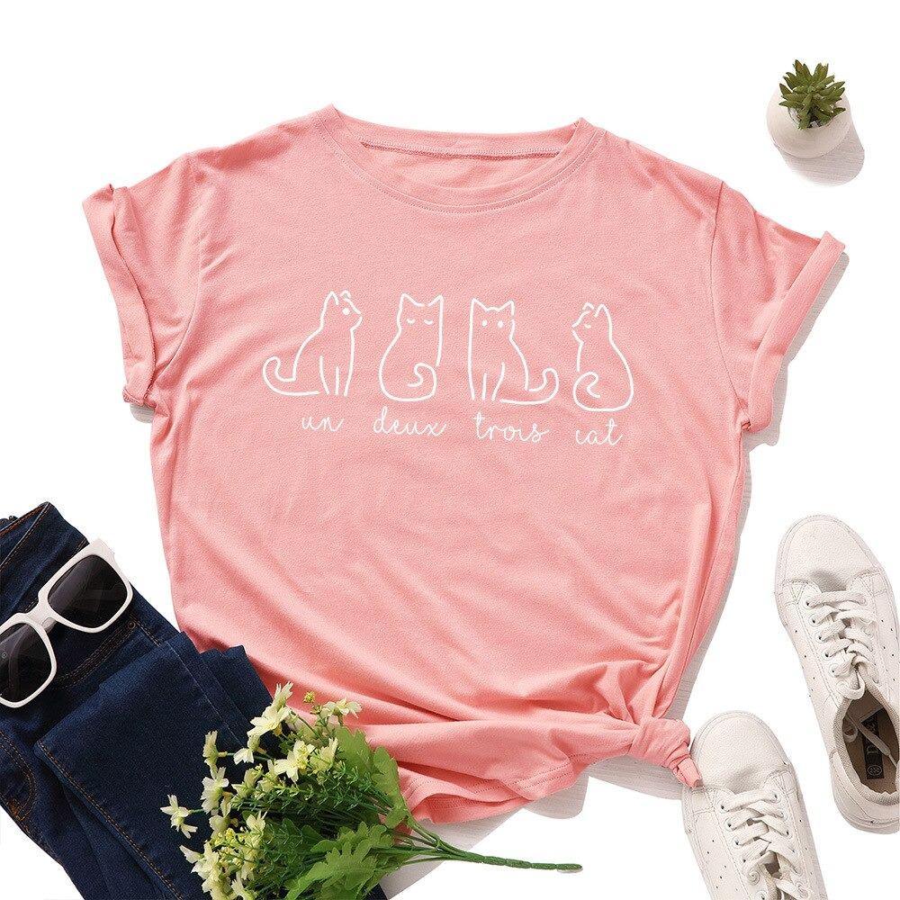 Four Mus-cat-teers Tee Shirts & Tops KittyNook Pink S 