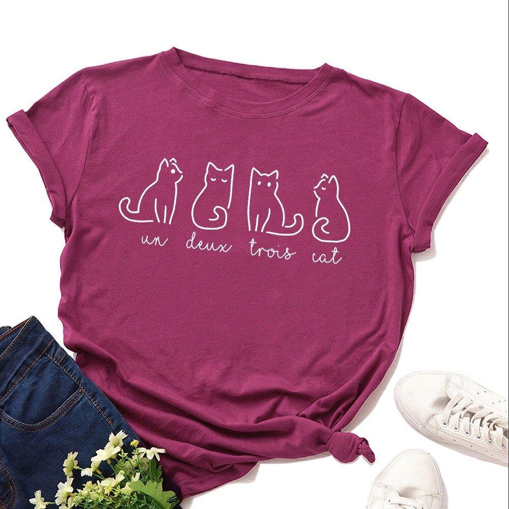 Four Mus-cat-teers Tee Shirts & Tops KittyNook Maroon S 