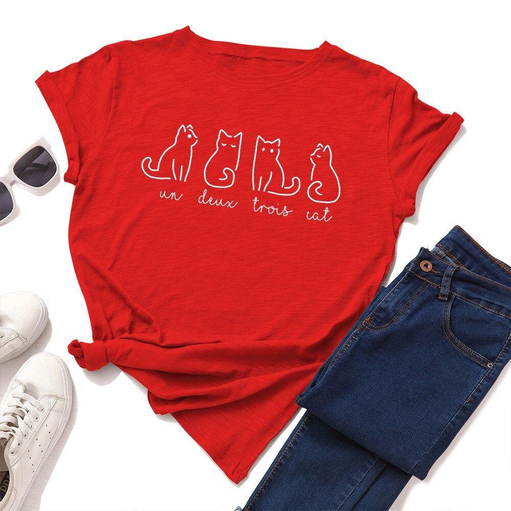 Four Mus-cat-teers Tee Shirts & Tops KittyNook Red S 