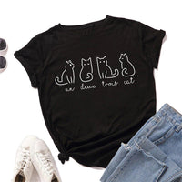 Thumbnail for Four Mus-cat-teers Tee Shirts & Tops KittyNook Black S 