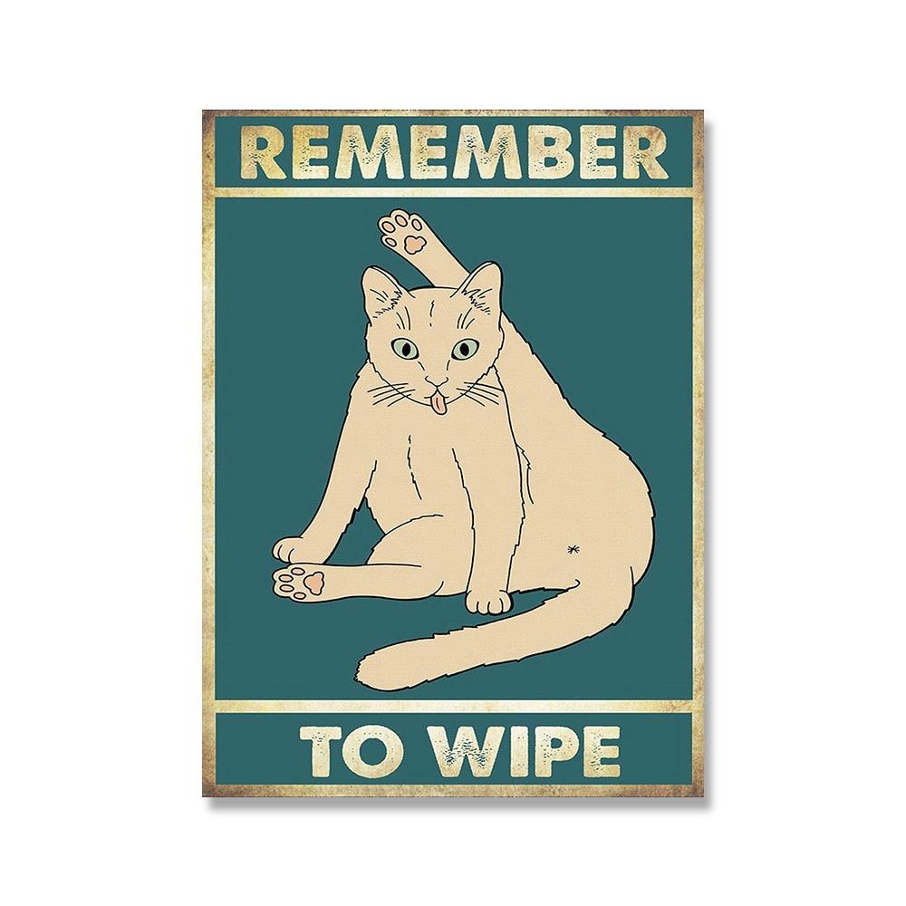 Funny Vintage Cat Posters - KittyNook Cat Company
